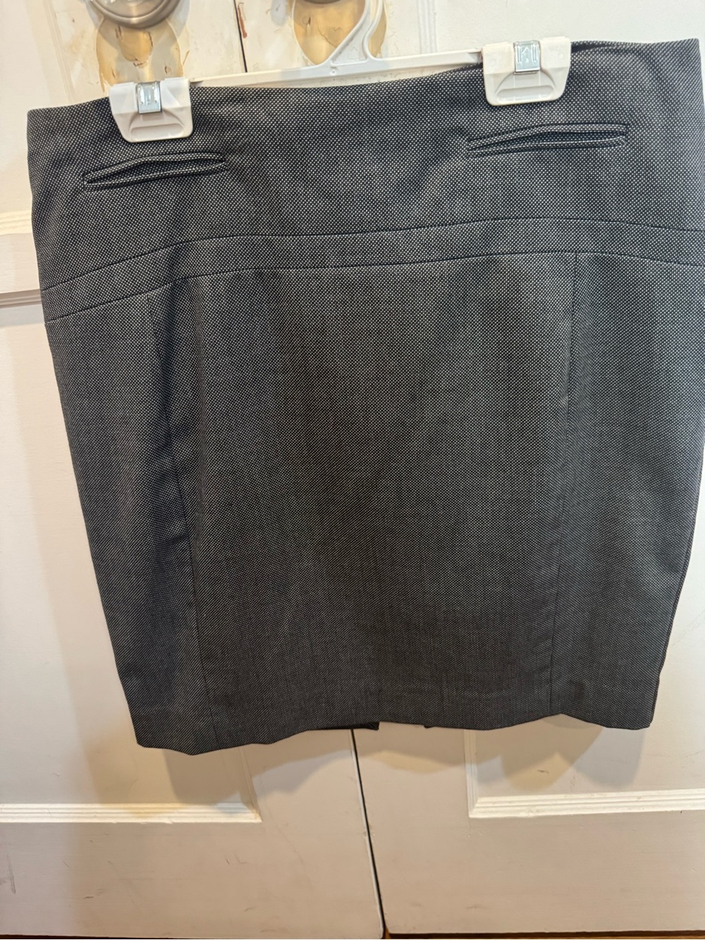 Express Dark Gray Textured Pencil Skirt